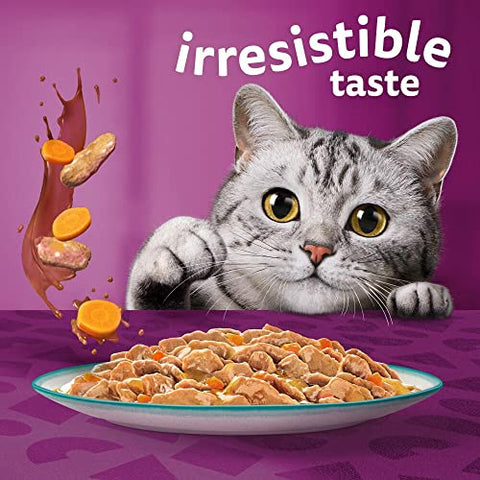 Whiskas 1+ Adult Mixed Selection in Jelly 84 Pouches, Adult Wet Cat Food, Megapack