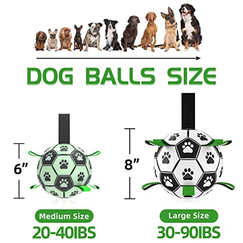 HETOO Dog Toys, Interactive Dog Football Toys with Grab Tabs, Durable Dog Balls for Small Medium Breed Dog Water Toy Indoor & Outdoor, Gift for Dogs