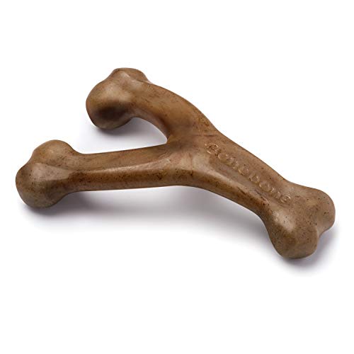 Benebone Indestructible Wishbone Dog Chew Toy for Aggressive Chewers, Long Lasting Tough Boredom Breaker for Dogs, Real Bacon Flavour, For Medium Dogs