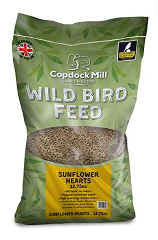 Copdock Mill Sunflower Hearts Bird Food 3.2kg / 5L Tub – No Mess Sunflower Hearts for Wild Birds – Bird Seed Suitable for Sunflower Seeds Feeders & Bird Tables