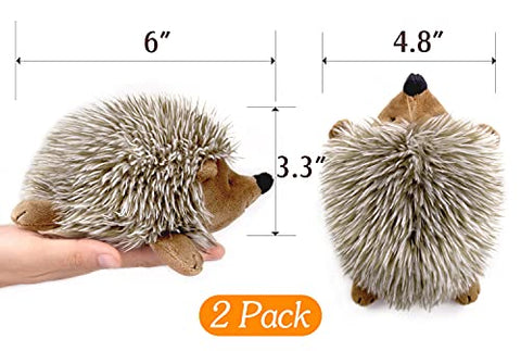 Pawaboo Bedtime Stuffed Animal Toys Plush Dog Toy Pet Chew Toy, [2PACK] Non-toxic Super Soft Plush Hedgehog Figure Toys