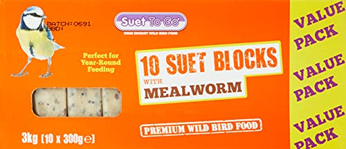 Suet To Go Mealworm Suet Block Wild Bird Treat