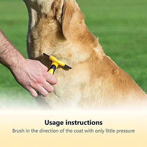 Thunderpaws Best Professional Deshedding Tool and Pet Grooming Brush – D-Shedz for Small, Medium and Large Breeds of Dogs and Cats with Short or Long Hair