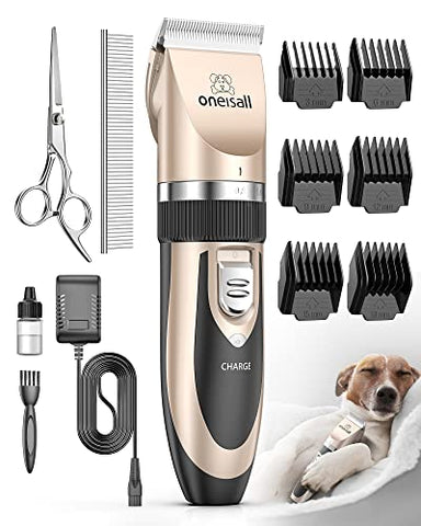 oneisall Dog Clippers Low Noise,Dog Grooming Kit,Pet Clipper Shaver for Dogs