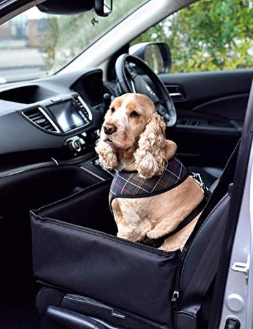 Heritage Accessories - Dog Car Seat for Small to Medium Dogs, Car Seat Cover for Dogs with Safety Harness Seat Belt, Waterproof Protective Car Booster Seat for Dogs & Puppies