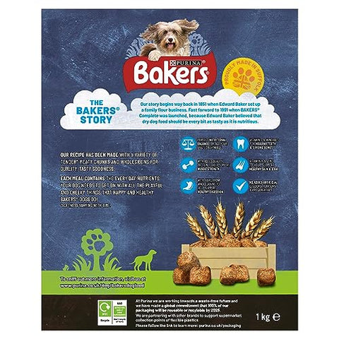 Bakers Adult Dry Dog Food Beef and Veg
