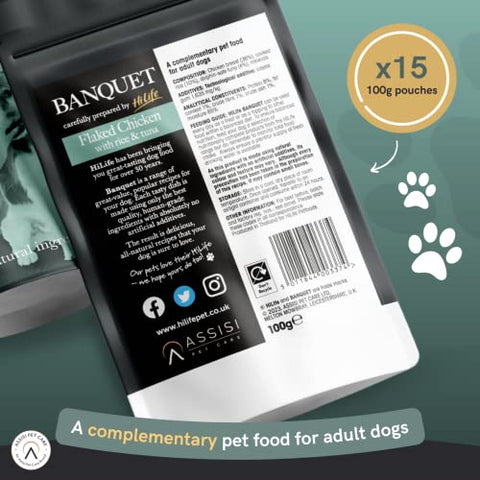 HiLife Banquet - Wet Dog Food - Flaked Chicken Breast, Rice, Liver, Veg - 100% Natural Ingredients