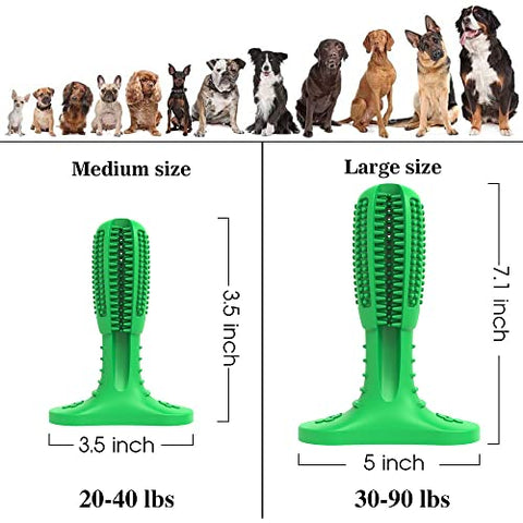 RUCACIO Dog Chew Toys, Tough Durable Dog Toothbrush Toys, Outdoor Interactive Dog Toys Dogs Dental Care Teeth Cleaning Toy, Puppy Dog Birthday Gifts