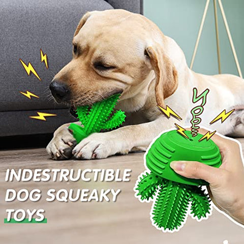 RUCACIO Dog Chew Toys, Tough Durable Dog Toothbrush Toys, Outdoor Interactive Dog Toys Dogs Dental Care Teeth Cleaning Toy, Puppy Dog Birthday Gifts