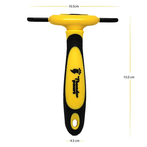 Thunderpaws Best Professional Deshedding Tool and Pet Grooming Brush – D-Shedz for Small, Medium and Large Breeds of Dogs and Cats with Short or Long Hair